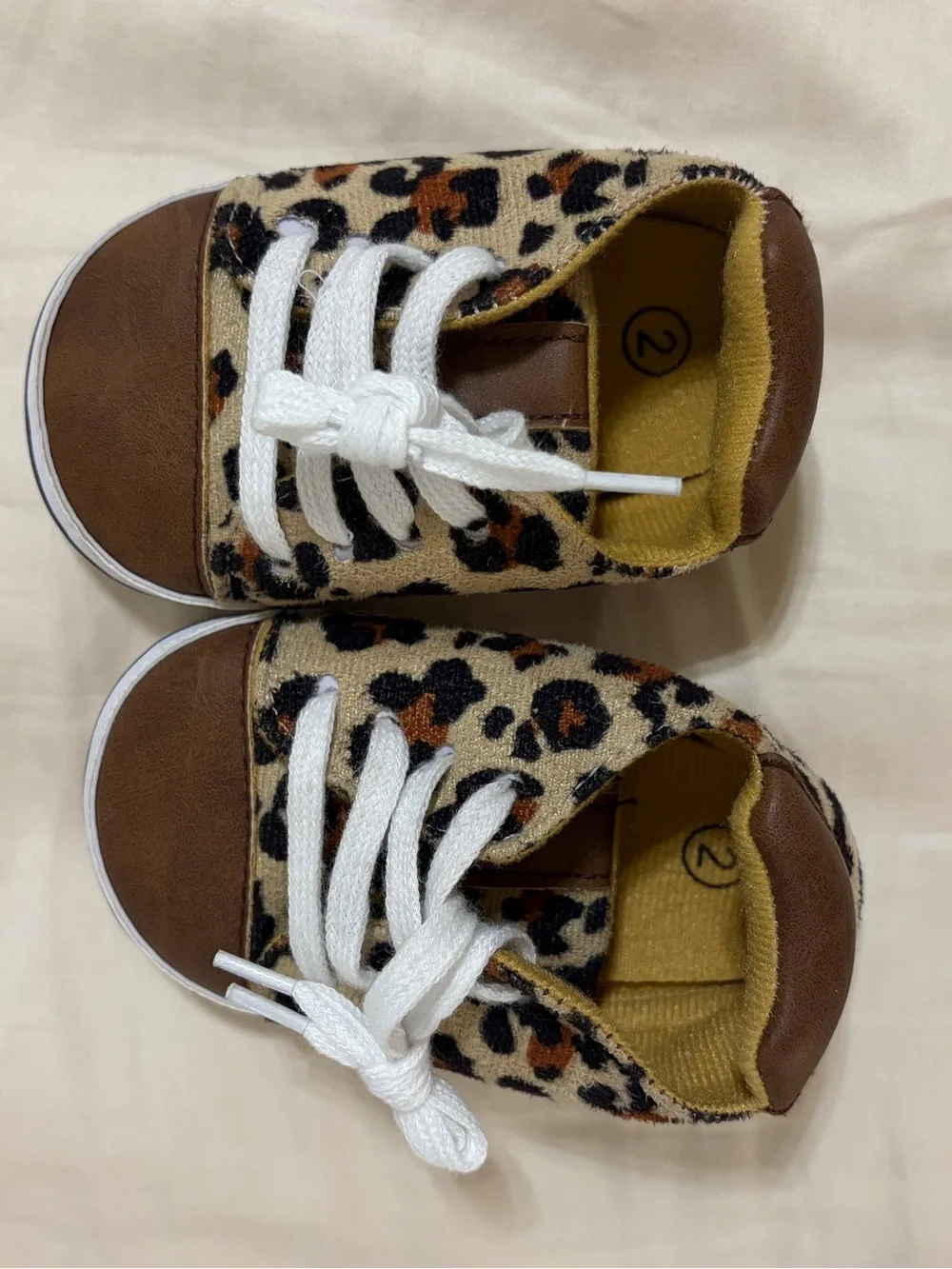 Leopard Print Crib Shoes